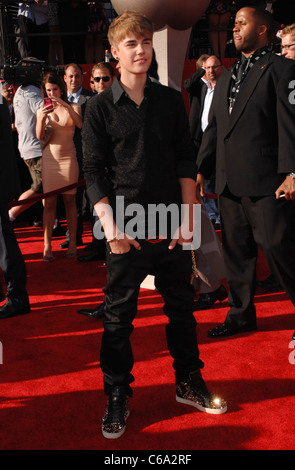 Justin Bieber au niveau des arrivées de l'ESPY awards 2011 - Arrivées, Nokia Theatre à Los Angeles. Vivre, Los Angeles, CA, 13 juillet 2011. Photo Banque D'Images