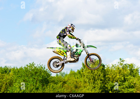 Course de motocross @ Finningley, Yorkshire, Royaume-Uni Banque D'Images