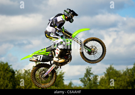 Course de motocross @ Finningley, Yorkshire, Royaume-Uni Banque D'Images