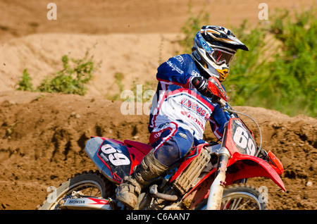 Course de motocross @ Finningley, Yorkshire, Royaume-Uni Banque D'Images