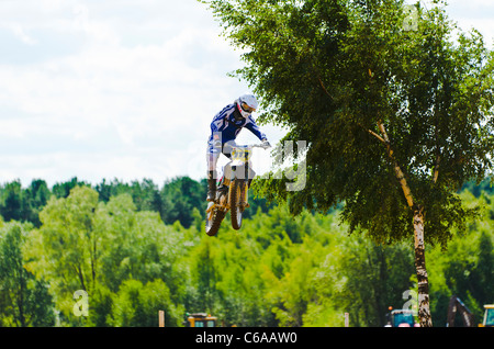 Course de motocross @ Finningley, Yorkshire, Royaume-Uni Banque D'Images