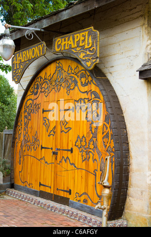 Chapelle de la porte décorée en harmonie, en Californie Banque D'Images