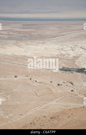 Ruines antiques, Massada, La Mer Morte, Israël Banque D'Images