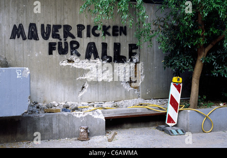 «Auerpicken für alle". Historisches Museum à Frankfurt am Main peu avant d'être démolis. Banque D'Images