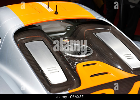 Spyder Porsche 918 RSR hybride, International de l'auto Genève 2011, Genève, Suisse, Europe Banque D'Images