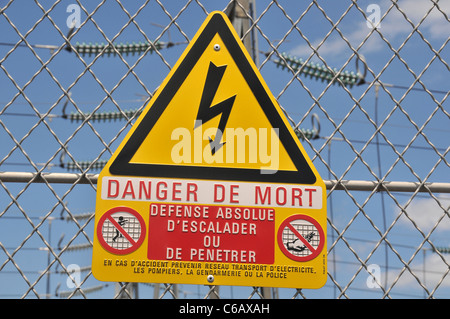 Centrale électrique signer Auvergne France Banque D'Images