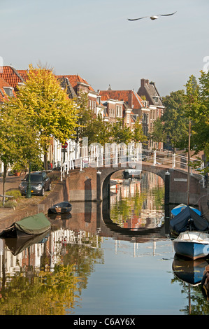 Canal de Vliet Leiden Pays-Bas Hollande John Robinson Pères pèlerins Pèlerins Banque D'Images