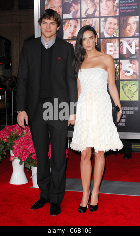 Demi Moore et Ashton Kutcher Los Angeles Première mondiale de 'Valentine's Day' tenue à l'Grauman's Chinese Theatre de Hollywood, Banque D'Images