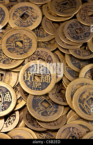 Close-up of Ancient Chinese coins Banque D'Images