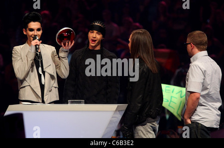 Tokio Hotel au Comet 2010 Prix à Koenig-Pilsener-Arena - Show. Oberhausen, Allemagne - 21.05.2010 Banque D'Images