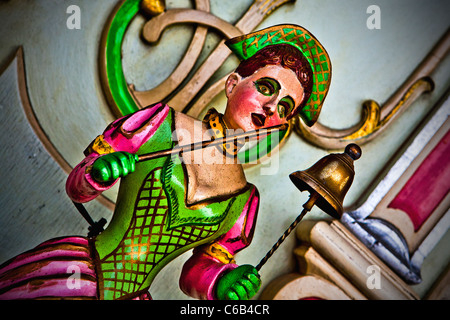 Close up of a bell ringer sur un orgue de foire musicale Banque D'Images