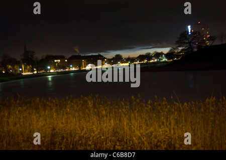 Scène crépuscule fantomatique de Copenhague pendant l'hiver. Banque D'Images