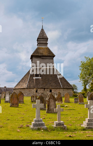 Le beffroi ou clocher de St Marys church, Pembridge, Herefordshire Banque D'Images