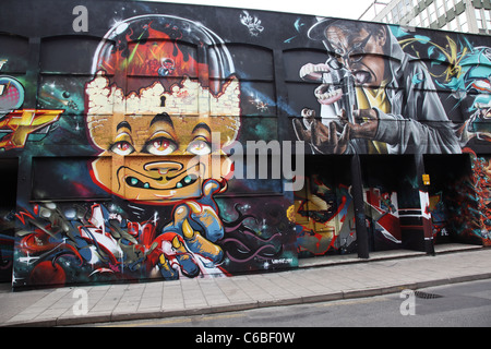 Voir aucun mal, le plus grand projet d'art de rue, Bristol, Angleterre Banque D'Images