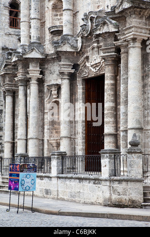 Cuba, La Havane. La Cathédrale de San Cristobal, la cathédrale de Saint Christophe, terminé 1777. Banque D'Images