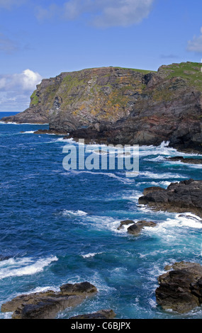 Falaises à Faraid Head, au-delà de Balnakeil Bay, Durness, Sutherland de la Côte Nord, les Highlands écossais, Ecosse, Royaume-Uni Banque D'Images