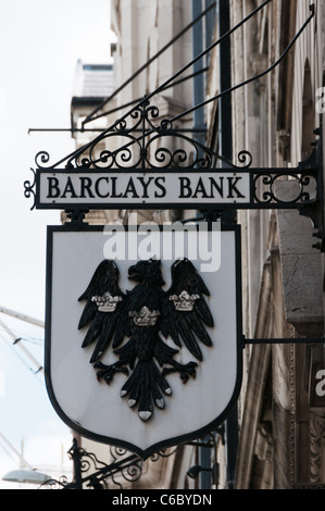 La banque Barclays eagle signe. Banque D'Images