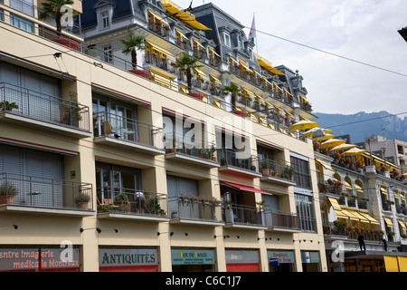 Grand Hotel Suisse à Montreux, Suisse Banque D'Images