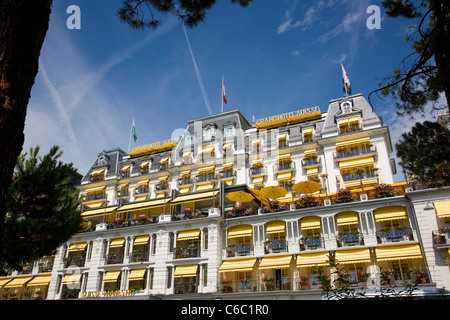 Grand Hotel Suisse à Montreux Banque D'Images