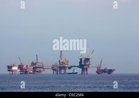 Oil Rig driling champ pétrolier Valhall partie norvégienne de la mer du Nord Banque D'Images