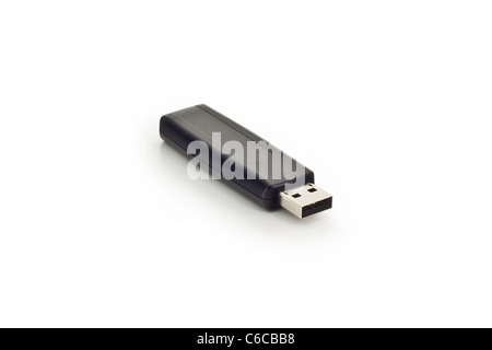 La mémoire flash USB stick isolé sur fond blanc Banque D'Images
