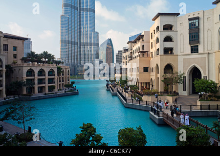 Le Burj Khalifa, achevée en 2010, la structure fait homme le plus grand au monde, DUBAÏ, ÉMIRATS ARABES UNIS Banque D'Images