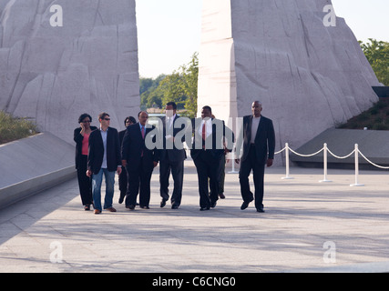 Washington, DC - 24 août : Martin Luther King III visite le nouveau monument au Dr Martin Luther King à Washington DC le 24 août 2011. Banque D'Images