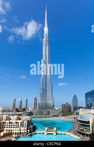 Le Burj Khalifa, achevée en 2010, la structure fait homme le plus grand au monde, DUBAÏ, ÉMIRATS ARABES UNIS Banque D'Images