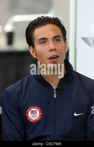 La patineuse de vitesse courte piste Américain Apolo Anton Ohno assiste à l'annonce d'un nouveau partenariat entre le groupe BMW & Banque D'Images