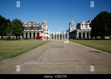 Université de Greenwich (anciennement l'Old Royal Naval College) à Greenwich, London, UK Banque D'Images