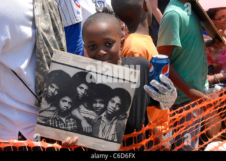 Gary atmosphère héberge Memorial et du lancement officiel de la Michael Jackson Monument Gary, Indiana - 25.06.10 * KATHERINE Banque D'Images