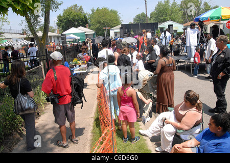 Gary atmosphère héberge Memorial et du lancement officiel de la Michael Jackson Monument Gary, Indiana - 25.06.10 * KATHERINE Banque D'Images