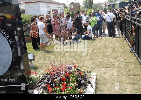 Gary atmosphère héberge Memorial et du lancement officiel de la Michael Jackson Monument Gary, Indiana - 25.06.10 * KATHERINE Banque D'Images