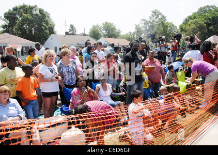 Gary atmosphère héberge Memorial et du lancement officiel de la Michael Jackson Monument Gary, Indiana - 25.06.10 * KATHERINE Banque D'Images