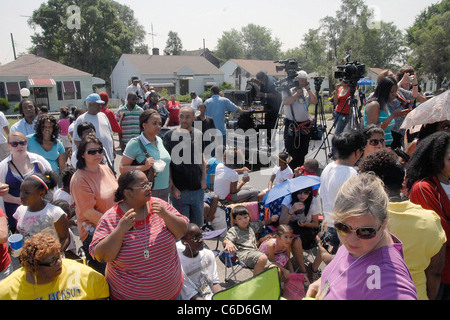 Gary atmosphère héberge Memorial et du lancement officiel de la Michael Jackson Monument Gary, Indiana - 25.06.10 * KATHERINE Banque D'Images