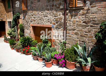 Maison privée à Montalcino, Sienne, Toscane, Italie, Europe Banque D'Images