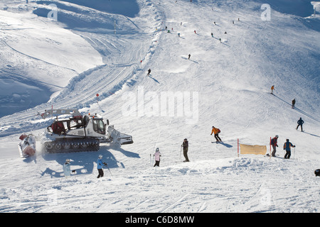 Hintertuxer Gletscher suis Skifahrer, skieur au glacier de Hintertux Banque D'Images