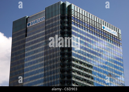 Barclays Bank Building, Canary Wharf, London Banque D'Images