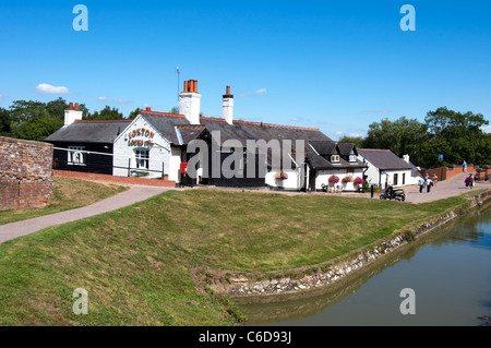 Foxton lock Inn au verrouillage du fond Foxton Locks leicestershire Banque D'Images