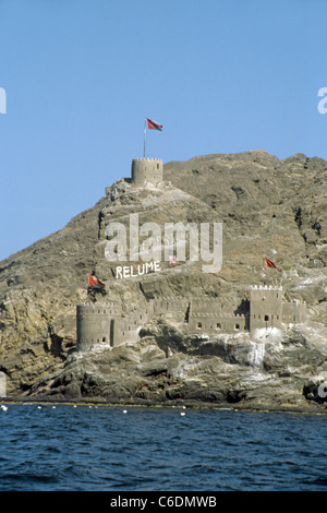 Blick vom Meer auf die, Festungsanlage Al Jalali, Muscat, forteresse, Al Jalali, vieille ville, Muscat, Banque D'Images