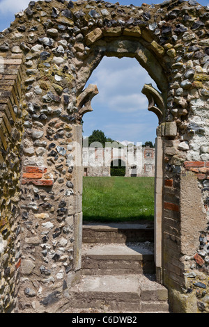 Notre Dame de Thetford prieuré clunisien ruines médiévales, Norfolk, UK, Banque D'Images