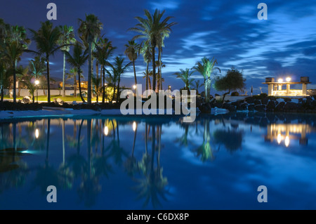 Lago de Martianez, piscine d'eau de mer, Puerto de la Cruz, Tenerife, Canaries, Espagne, Europe Banque D'Images