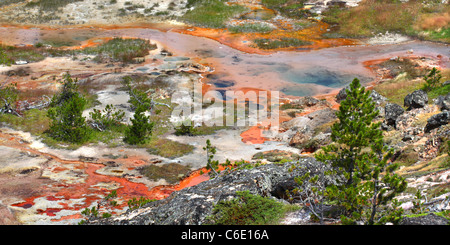 Les Pots de peinture de l'artiste - Yellowstone Banque D'Images