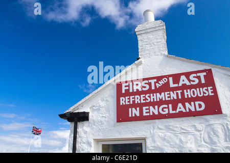 Maison de rafraîchissements à Land's End. Banque D'Images