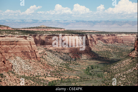 Rock formations prises dans le Colorado National Monument de Grand Junction, Colorado. Banque D'Images