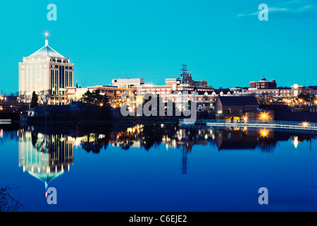 USA (Wisconsin), Wausau, soir skyline Banque D'Images