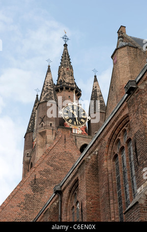 Vieille église Oude Kerk Delft Hollande Pays-bas Europe Banque D'Images