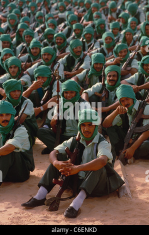 Gardiens de la Révolution verte à Tripoli durant les célébrations marquant le dirigeant libyen Mouammar Gaddhafi's 20e anniversaire au pouvoir. Banque D'Images