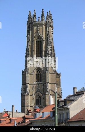 La cathédrale de Saint Nicolas, Fribourg, Suisse Banque D'Images