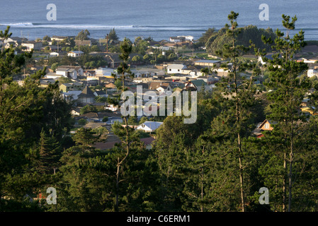 Vue sur la station balnéaire de Puerto Maldonado. Banque D'Images